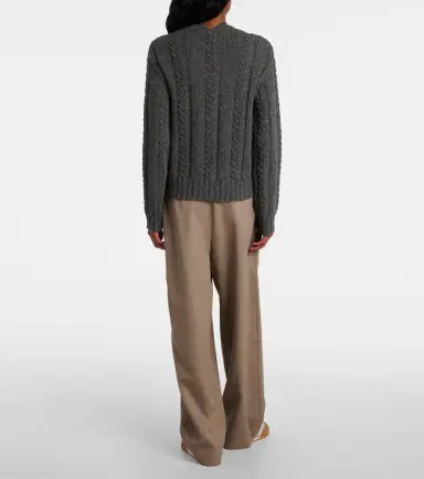 Loewe Cable-knit wool mouliné sweater | Thumbnail 3