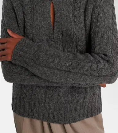 Loewe Cable-knit wool mouliné sweater | Thumbnail 6