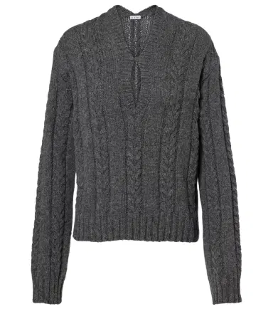 Loewe Cable-knit wool mouliné sweater | Thumbnail 1