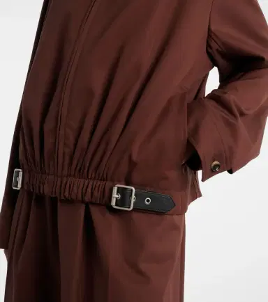 Loewe Belted cotton and silk twill blouson | Thumbnail 4 Loewe Belted cotton and silk twill blouson | Thumbnail 4