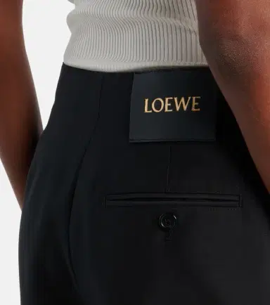 Loewe Gathered wool and silk wide-leg pants | Thumbnail 3 Loewe Gathered wool and silk wide-leg pants | Thumbnail 3