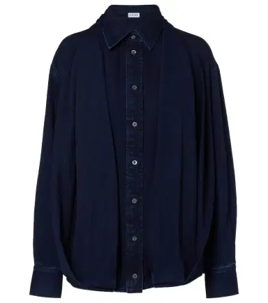 Loewe Draped denim shirt | Thumbnail 1 Loewe Draped denim shirt | Thumbnail 1