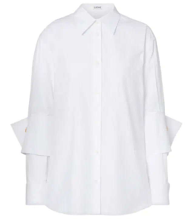 Layered cotton poplin shirt