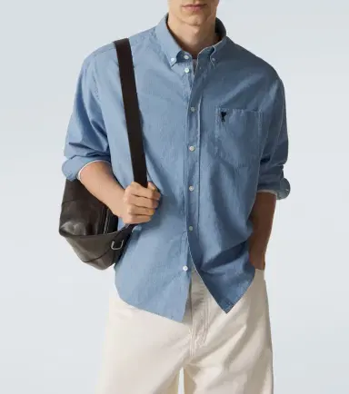 Ami Paris Ami de Caur cotton chambray shirt | Thumbnail 4 Ami Paris Ami de Caur cotton chambray shirt | Thumbnail 4