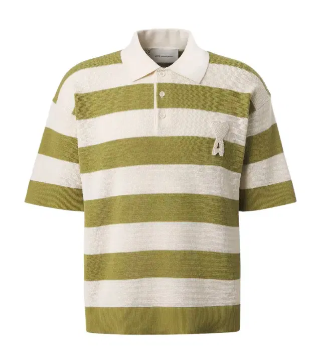 Ami De Caur striped cotton polo shirt