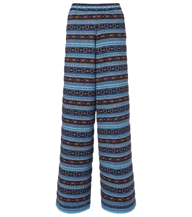 Stella McCartney Knitted virgin wool wide-leg pants