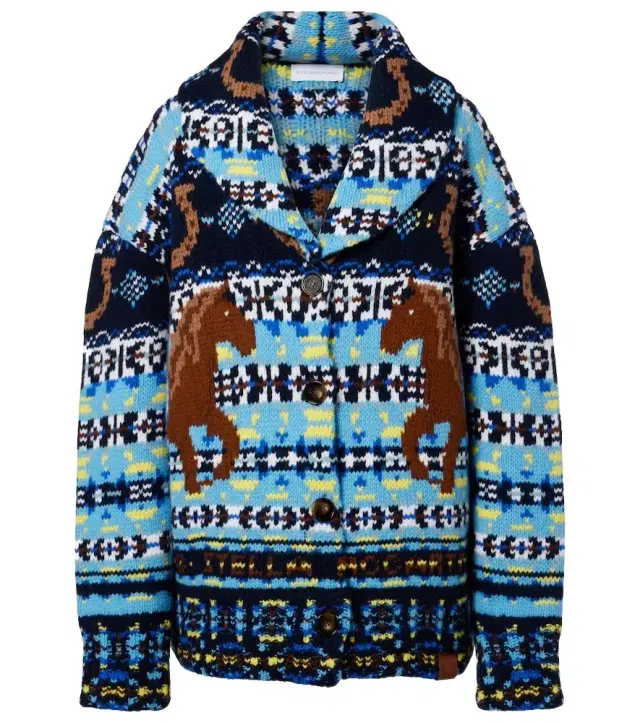 Stella McCartney Fair Isle virgin wool cardigan