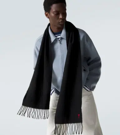 Ami Paris Ami de Caur wool scarf | Thumbnail 2