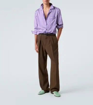 Tom Ford Striped silk jacquard shirt | Thumbnail 3 Tom Ford Striped silk jacquard shirt | Thumbnail 3