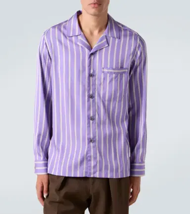 Tom Ford Striped silk jacquard shirt | Thumbnail 5 Tom Ford Striped silk jacquard shirt | Thumbnail 5