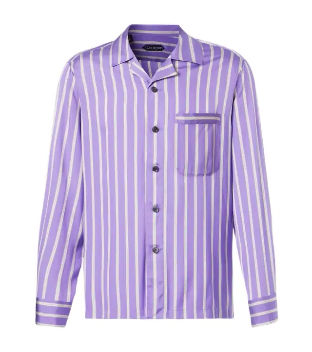 Tom Ford Striped silk jacquard shirt