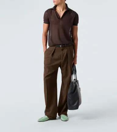 Tom Ford Semi-sheer cotton and silk polo shirt | Thumbnail 6