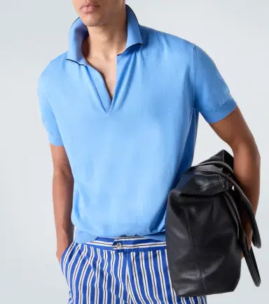 Tom Ford Cotton and silk polo shirt | Thumbnail 4 Tom Ford Cotton and silk polo shirt | Thumbnail 4