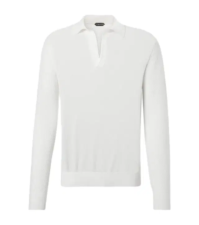Tom Ford Semi-sheer cotton polo sweater