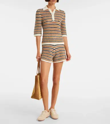 Eres Disco open-knit cotton-blend shorts | Thumbnail 2