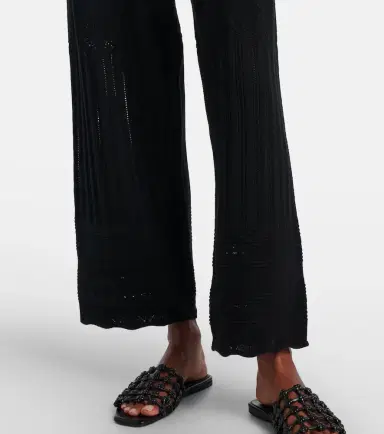 Eres Alliage pointelle wool and cashmere wide-leg pants | Thumbnail 3 Eres Alliage pointelle wool and cashmere wide-leg pants | Thumbnail 3
