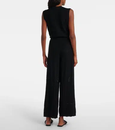 Eres Alliage pointelle wool and cashmere wide-leg pants | Thumbnail 4 Eres Alliage pointelle wool and cashmere wide-leg pants | Thumbnail 4