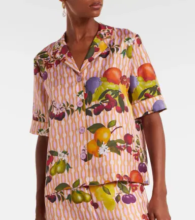 Eres Cherry printed silk twill shirt | Thumbnail 5