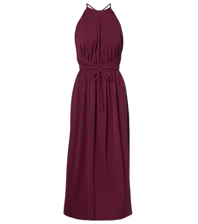 Ines halterneck jersey midi dress