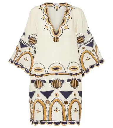 Eres Medaillon embroidered linen minidress | Thumbnail 1 Eres Medaillon embroidered linen minidress | Thumbnail 1