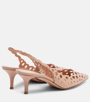 Gianvito Rossi 55 leather slingback pumps | Thumbnail 3