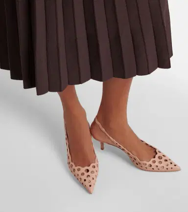Gianvito Rossi 55 leather slingback pumps | Thumbnail 6