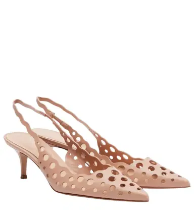 Gianvito Rossi 55 leather slingback pumps | Thumbnail 1