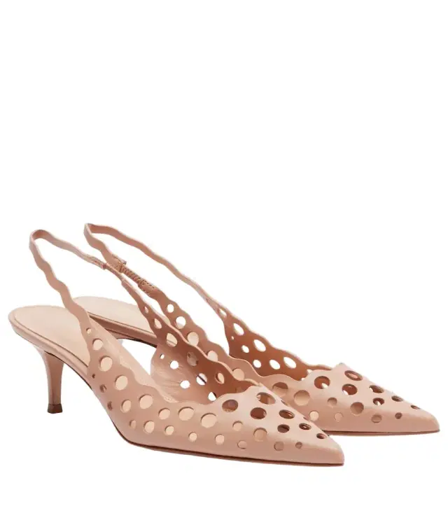 Gianvito Rossi 55 leather slingback pumps
