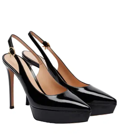 Gianvito Rossi Dasha 115 patent leather platform slingback pumps | Thumbnail 1 Gianvito Rossi Dasha 115 patent leather platform slingback pumps | Thumbnail 1