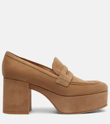 Gianvito Rossi Jenna suede loafer pumps | Thumbnail 2 Gianvito Rossi Jenna suede loafer pumps | Thumbnail 2
