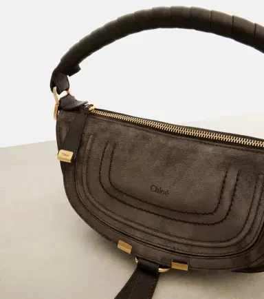 Chloé Chloé Marcie Mini suede shoulder bag | Thumbnail 3 Chloé Chloé Marcie Mini suede shoulder bag | Thumbnail 3