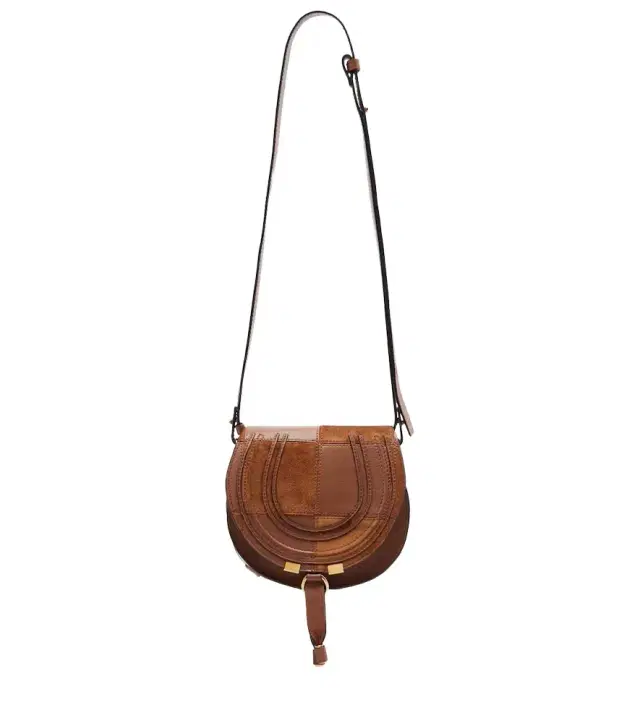 Chloé Marcie Small leather and suede crossbody bag