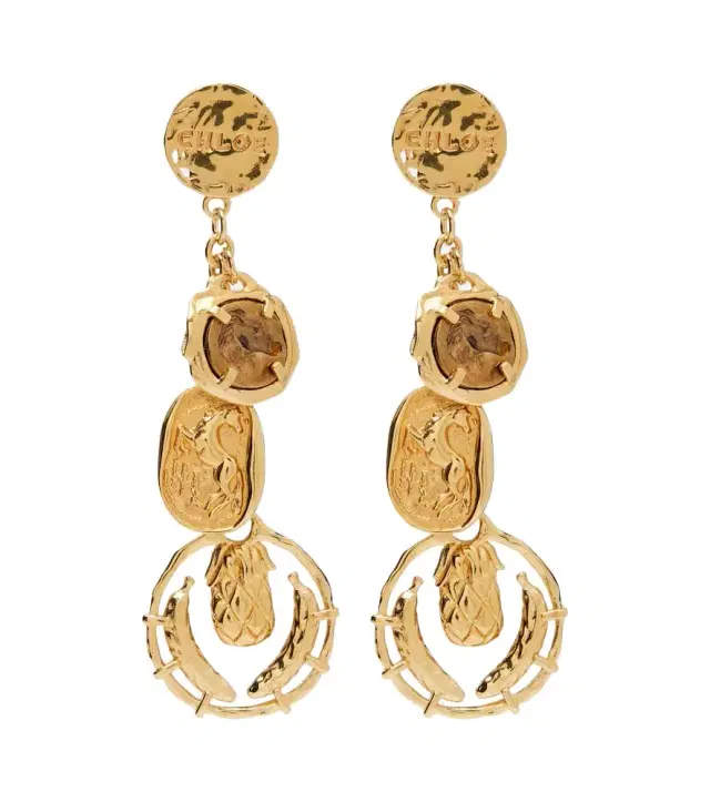 Chloe Chloé Chloé Medals embellished drop earrings