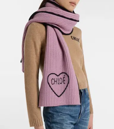 Chloé Chloé Chloé Encaur wool and cashmere scarf | Thumbnail 4