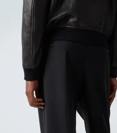 Saint Laurent Shearling-trimmed leather bomber jacket | Thumbnail 3 Saint Laurent Shearling-trimmed leather bomber jacket | Thumbnail 3