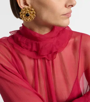 Chloé Chloé Chloé Feather embellished earrings | Thumbnail 6