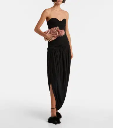 Christian Louboutin Eva Small crêpe satin clutch | Thumbnail 5 Christian Louboutin Eva Small crêpe satin clutch | Thumbnail 5