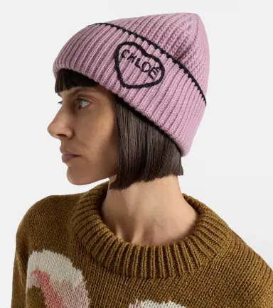 Chloé Chloé Chloé Encaur wool and cashmere beanie | Thumbnail 4