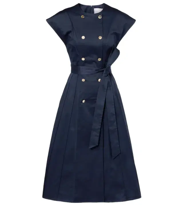 Carolina Herrera Cotton-blend sateen midi dress