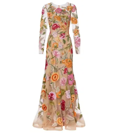 Carolina Herrera Embroidered floral tulle gown | Thumbnail 1 Carolina Herrera Embroidered floral tulle gown | Thumbnail 1