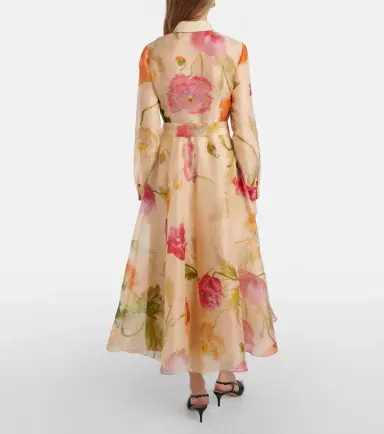 Carolina Herrera Belted floral silk shirt dress | Thumbnail 2 Carolina Herrera Belted floral silk shirt dress | Thumbnail 2
