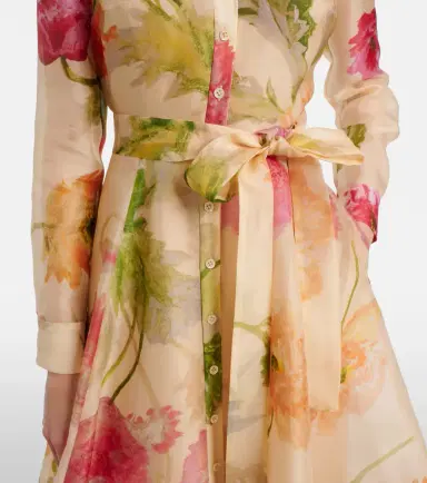 Carolina Herrera Belted floral silk shirt dress | Thumbnail 5 Carolina Herrera Belted floral silk shirt dress | Thumbnail 5