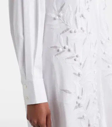 Carolina Herrera Embroidered cotton-blend gown | Thumbnail 2