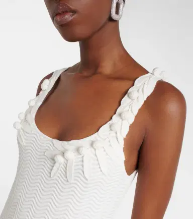 Carolina Herrera Knitted scalloped midi dress | Thumbnail 2 Carolina Herrera Knitted scalloped midi dress | Thumbnail 2