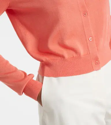 Carolina Herrera Cropped silk and cotton cardigan | Thumbnail 2