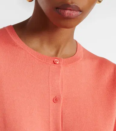 Carolina Herrera Cropped silk and cotton cardigan | Thumbnail 3