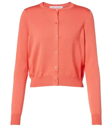 Carolina Herrera Cropped silk and cotton cardigan | Thumbnail 1