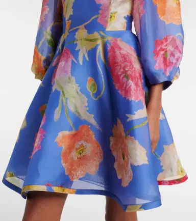 Carolina Herrera Floral silk organza minidress | Thumbnail 2