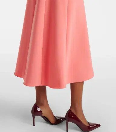 Carolina Herrera Belted crêpe midi dress | Thumbnail 6 Carolina Herrera Belted crêpe midi dress | Thumbnail 6