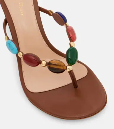 Gianvito Rossi Embellished leather thong sandals | Thumbnail 2 Gianvito Rossi Embellished leather thong sandals | Thumbnail 2